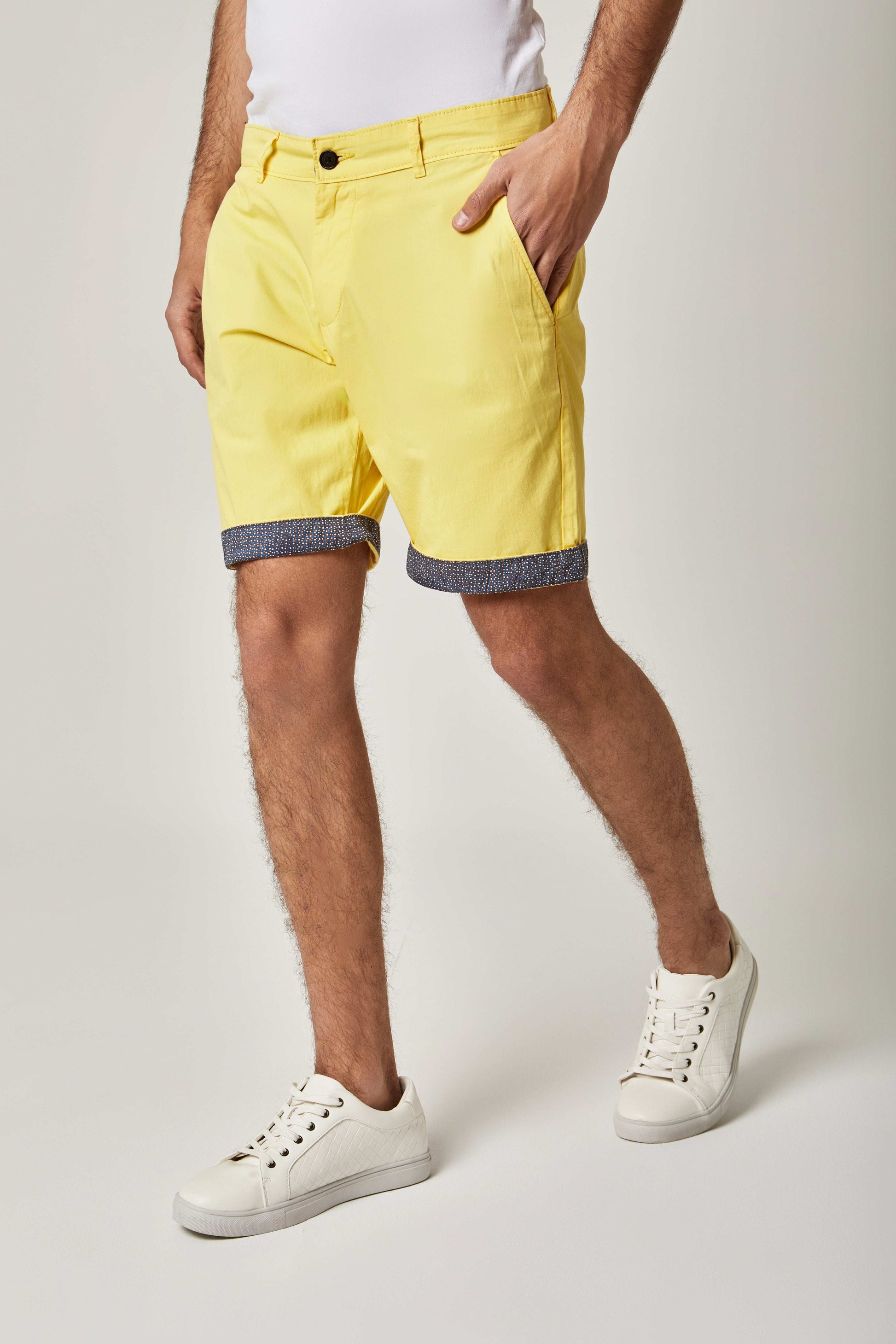 Men Regular Fit Shorts - Yellow