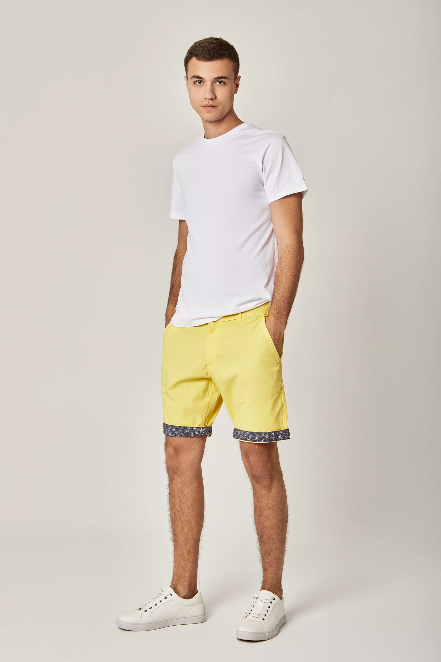 Men Regular Fit Shorts - Yellow