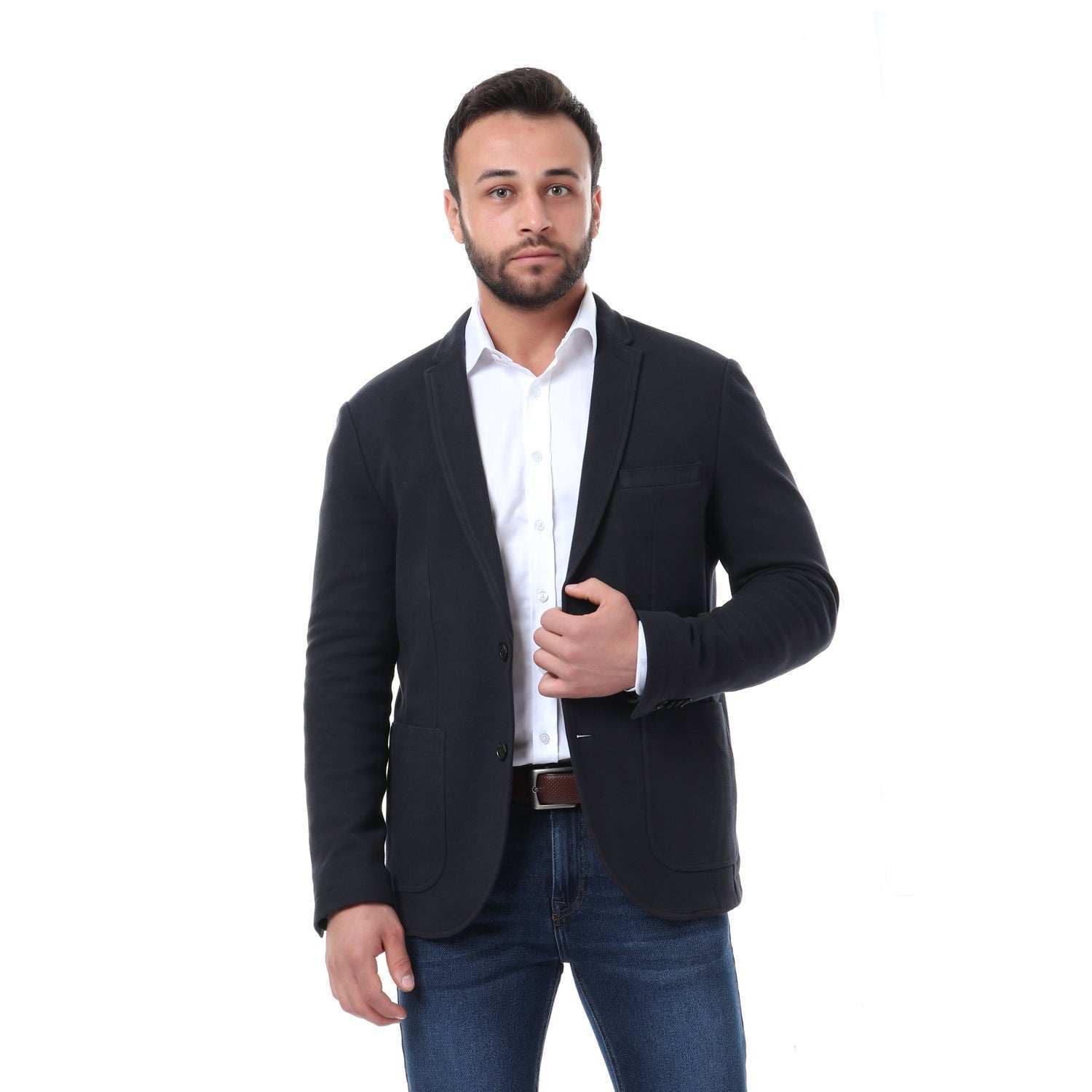 Men Regular Fit Blazer - Navy