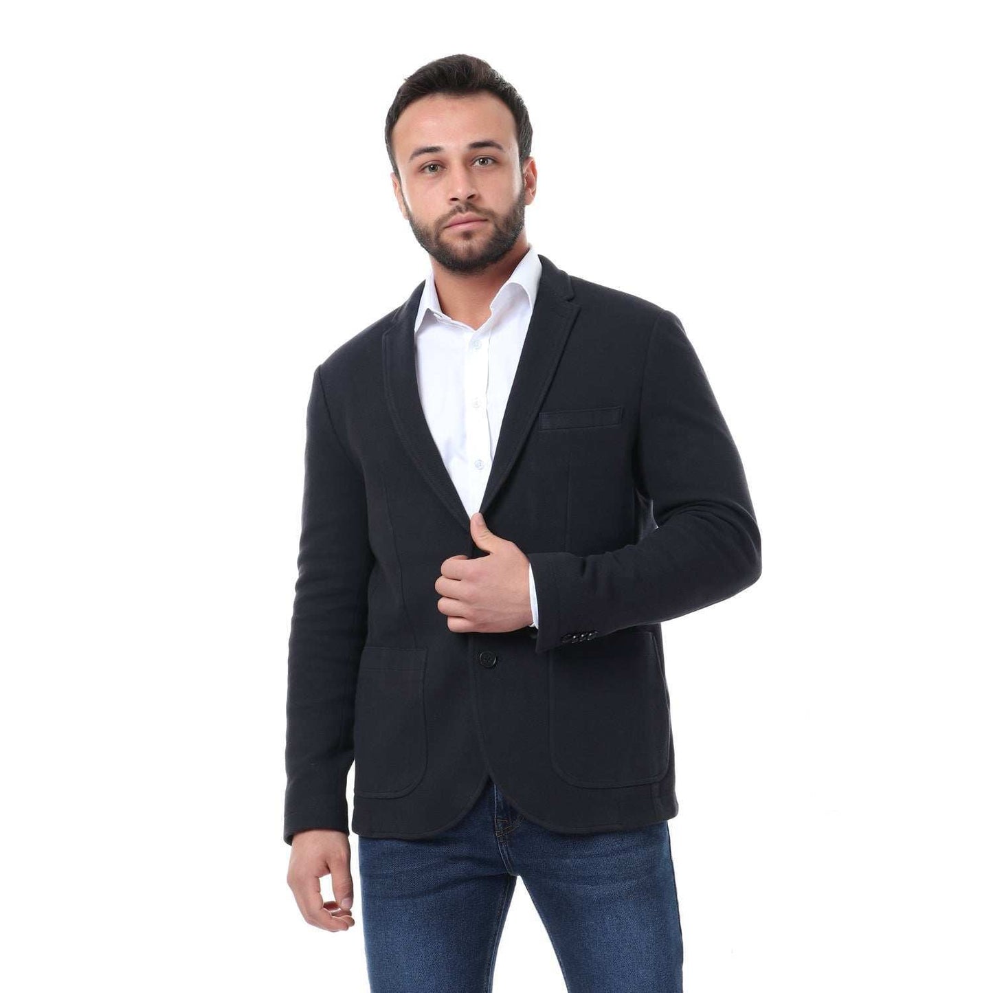 Men Regular Fit Blazer - Navy