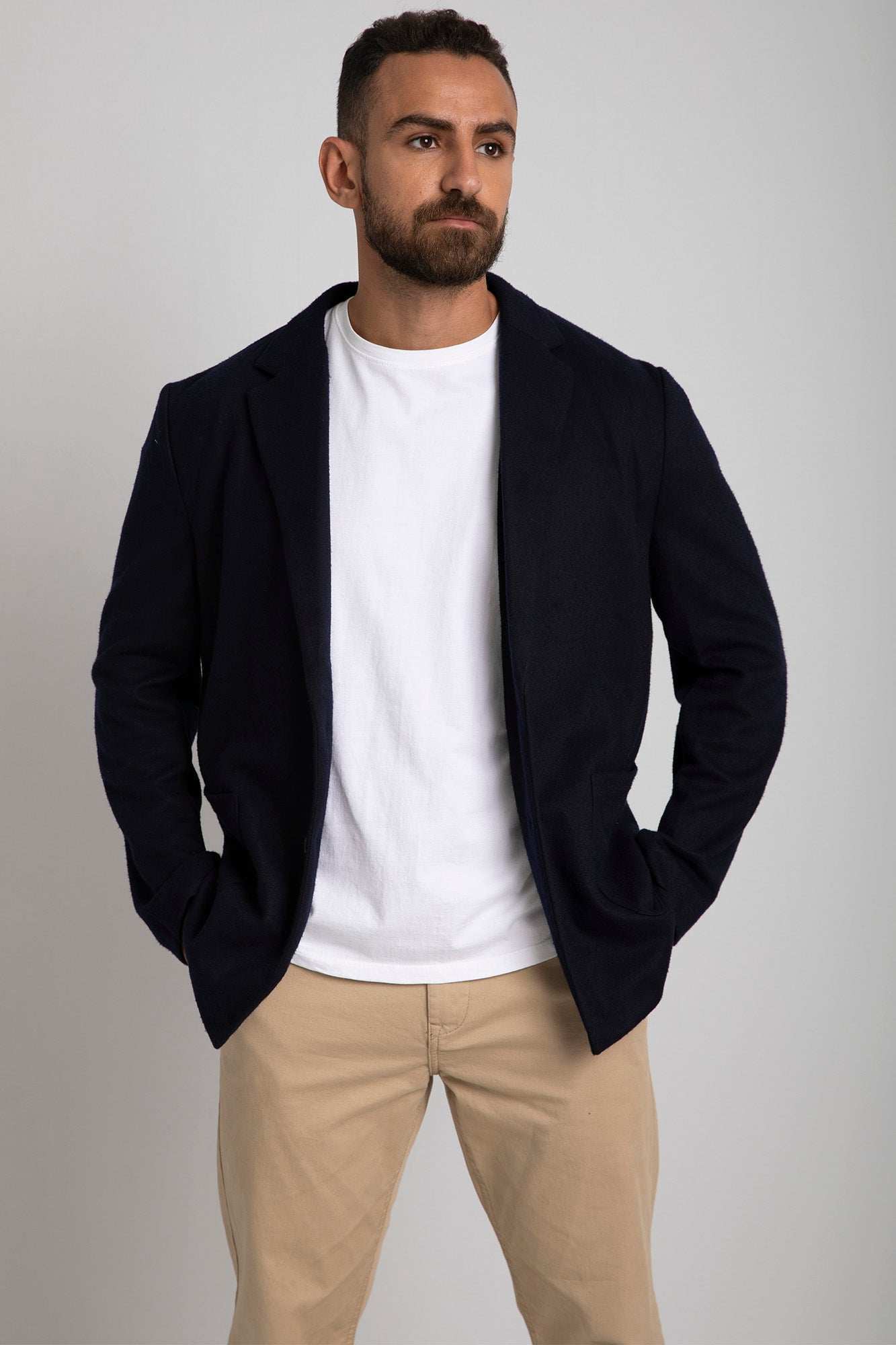 Men Regular Fit Blazer - Navy