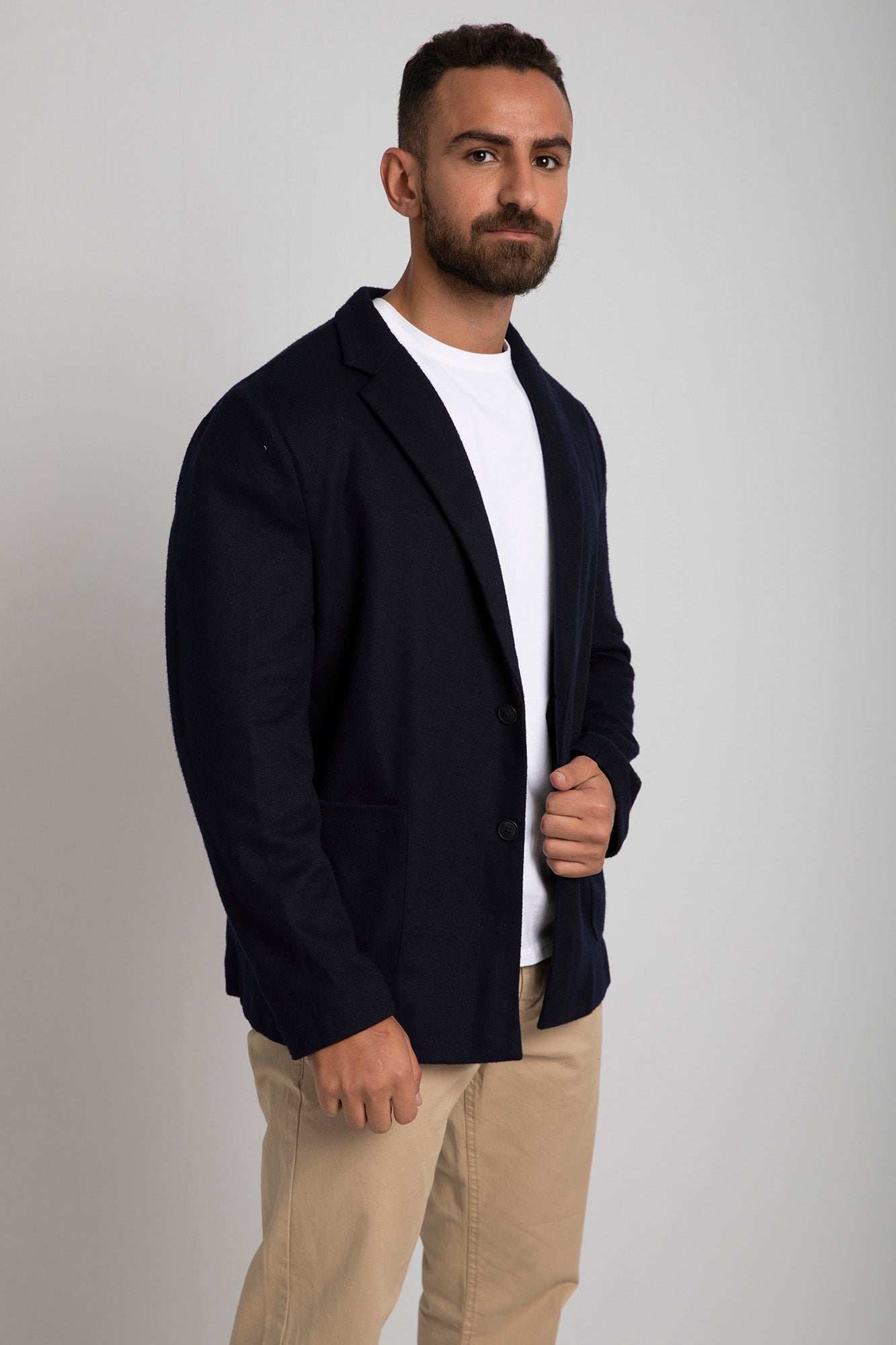 Men Regular Fit Blazer - Navy
