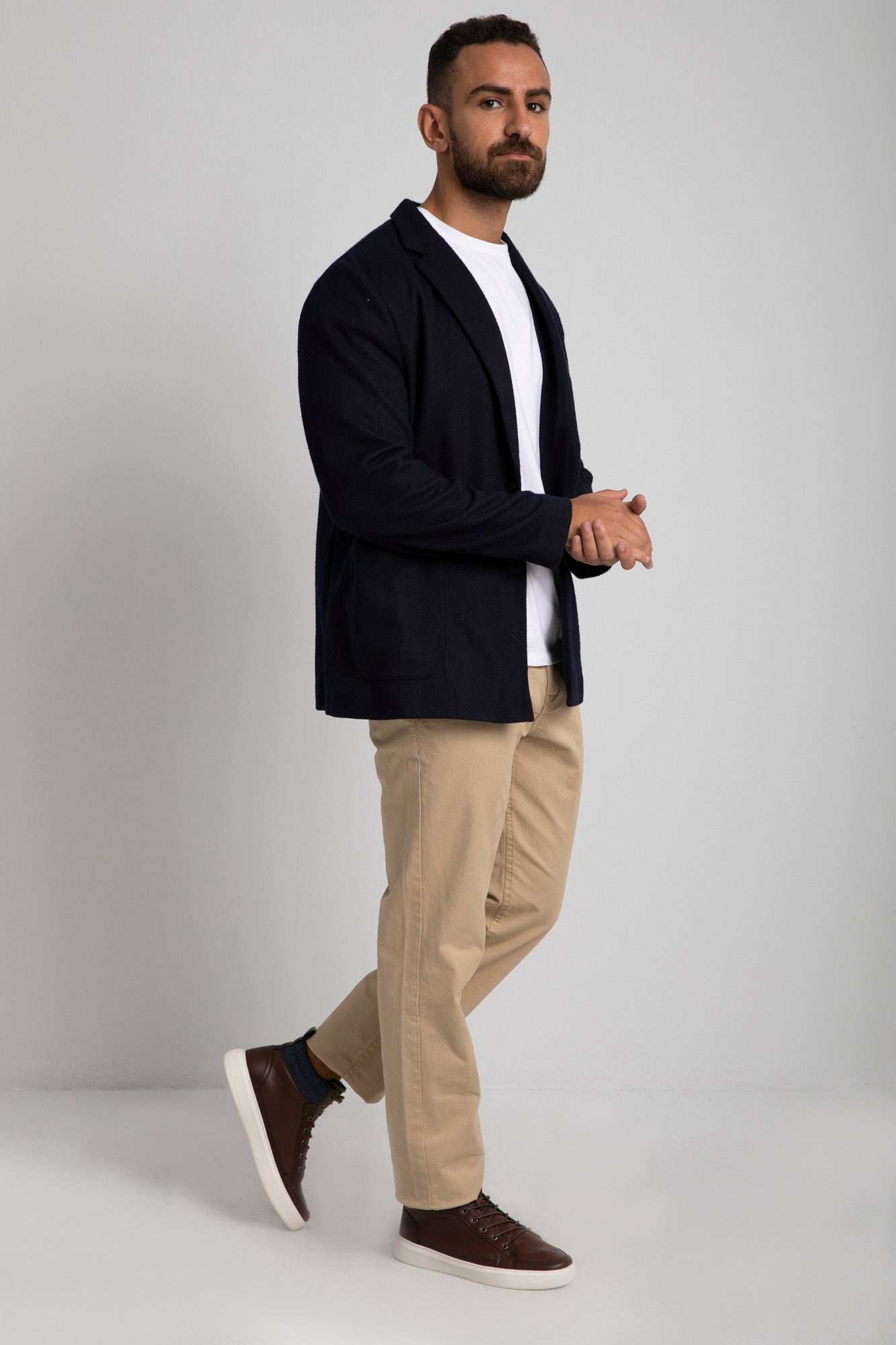 Men Regular Fit Blazer - Navy