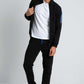 Men Regular Fit Sweat Jacket - Black