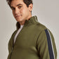 Men Regular Fit Sweat Jacket - Multicolorcolor