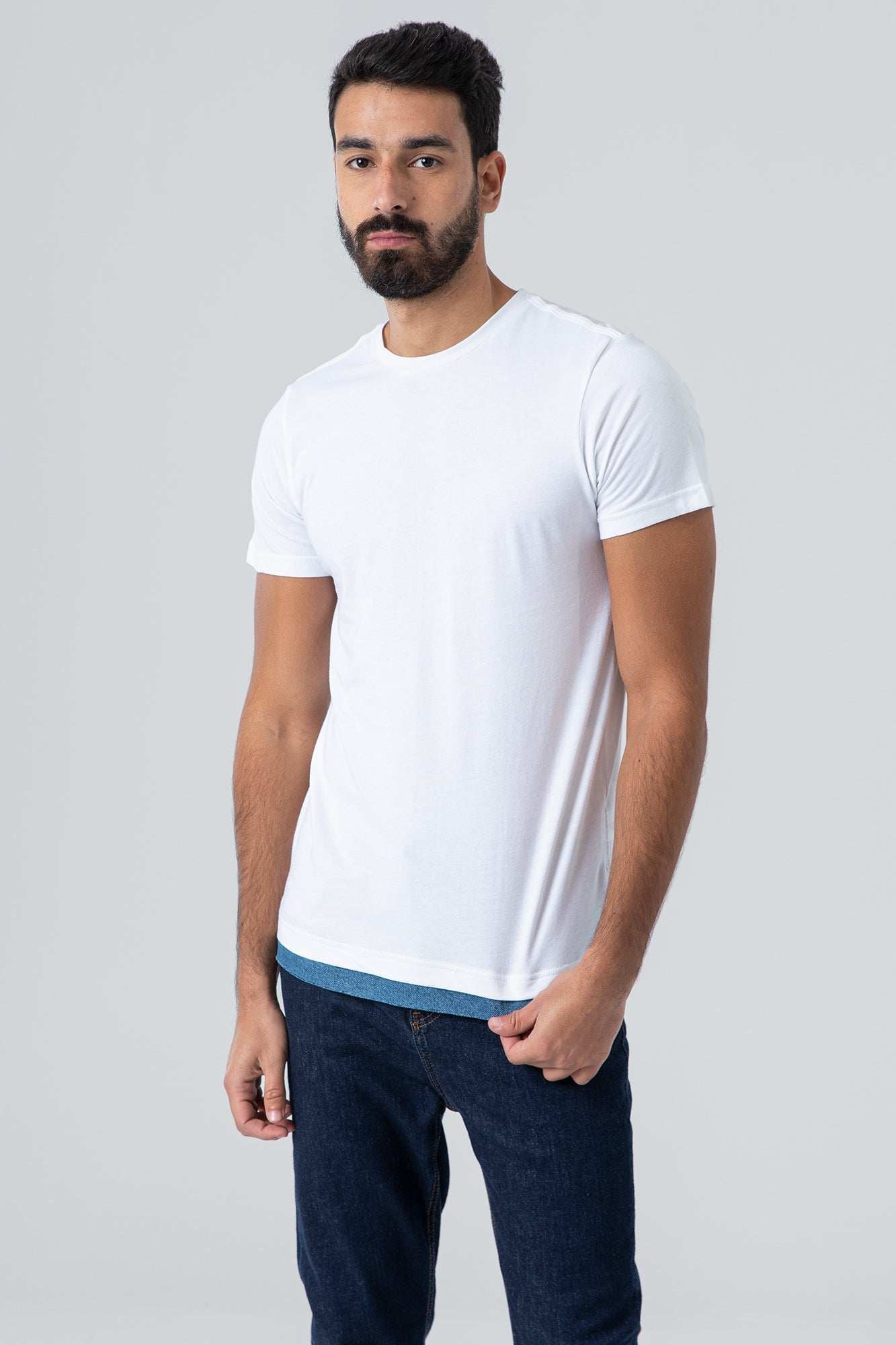 Men Regular Fit T-shirt - White