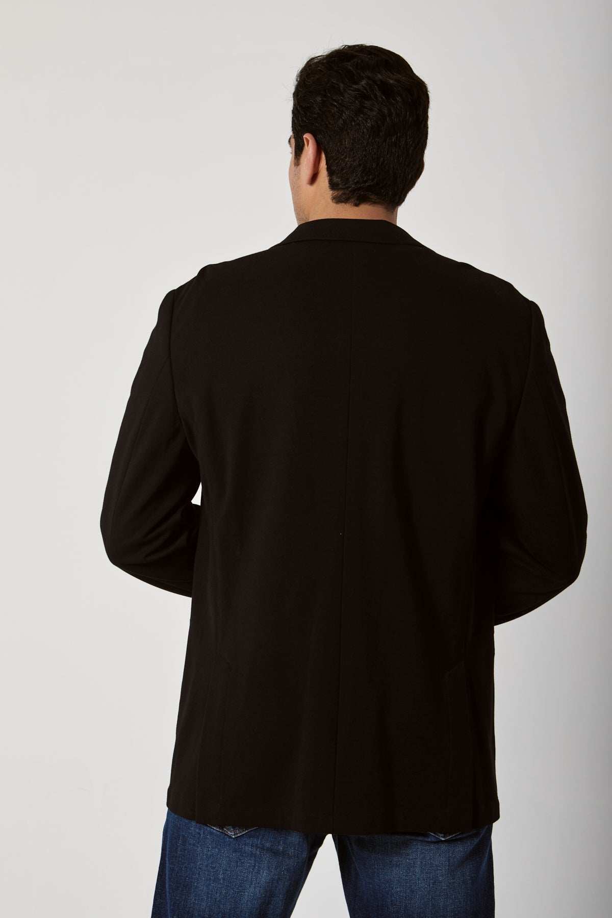 Men Slim Fit Blazer - Black