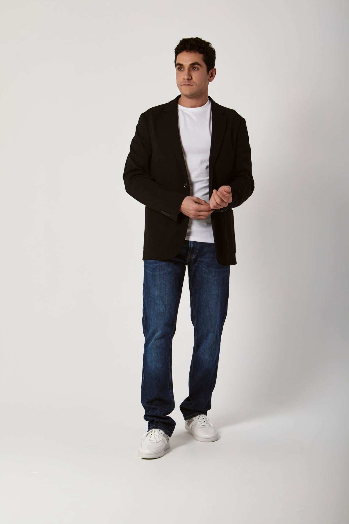 Men Slim Fit Blazer - Black