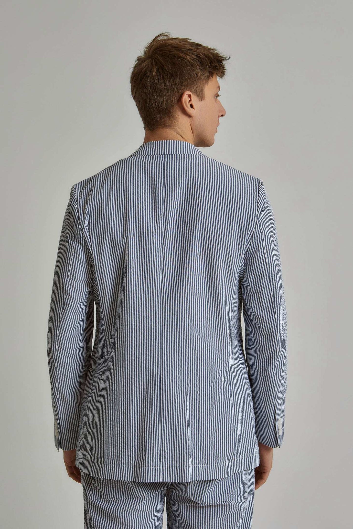 Men Slim Fit Blazer - White/ Multicolorcolor