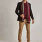 Men Slim Fit Blazer - Navy