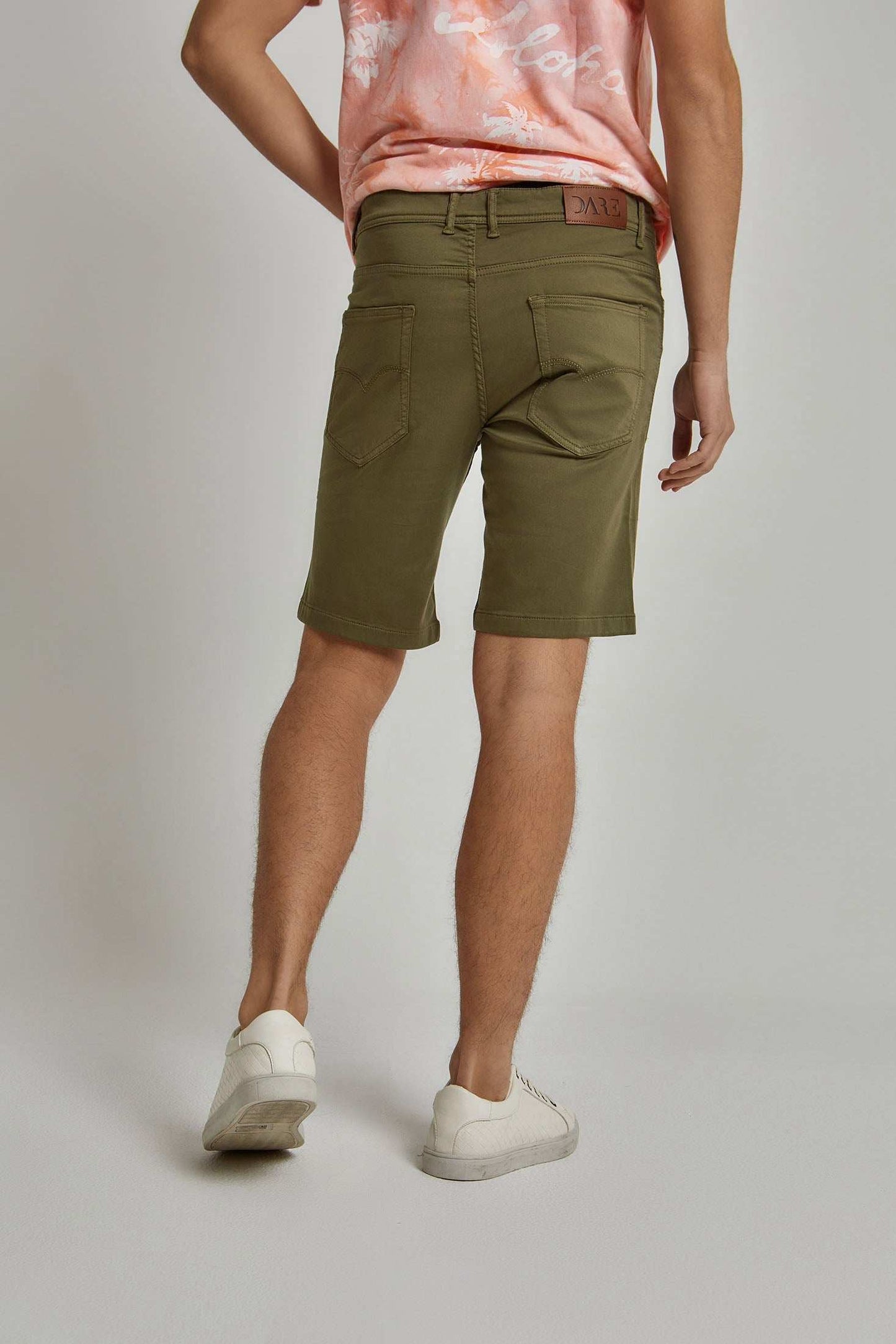 Men Slim Fit Shorts - Green