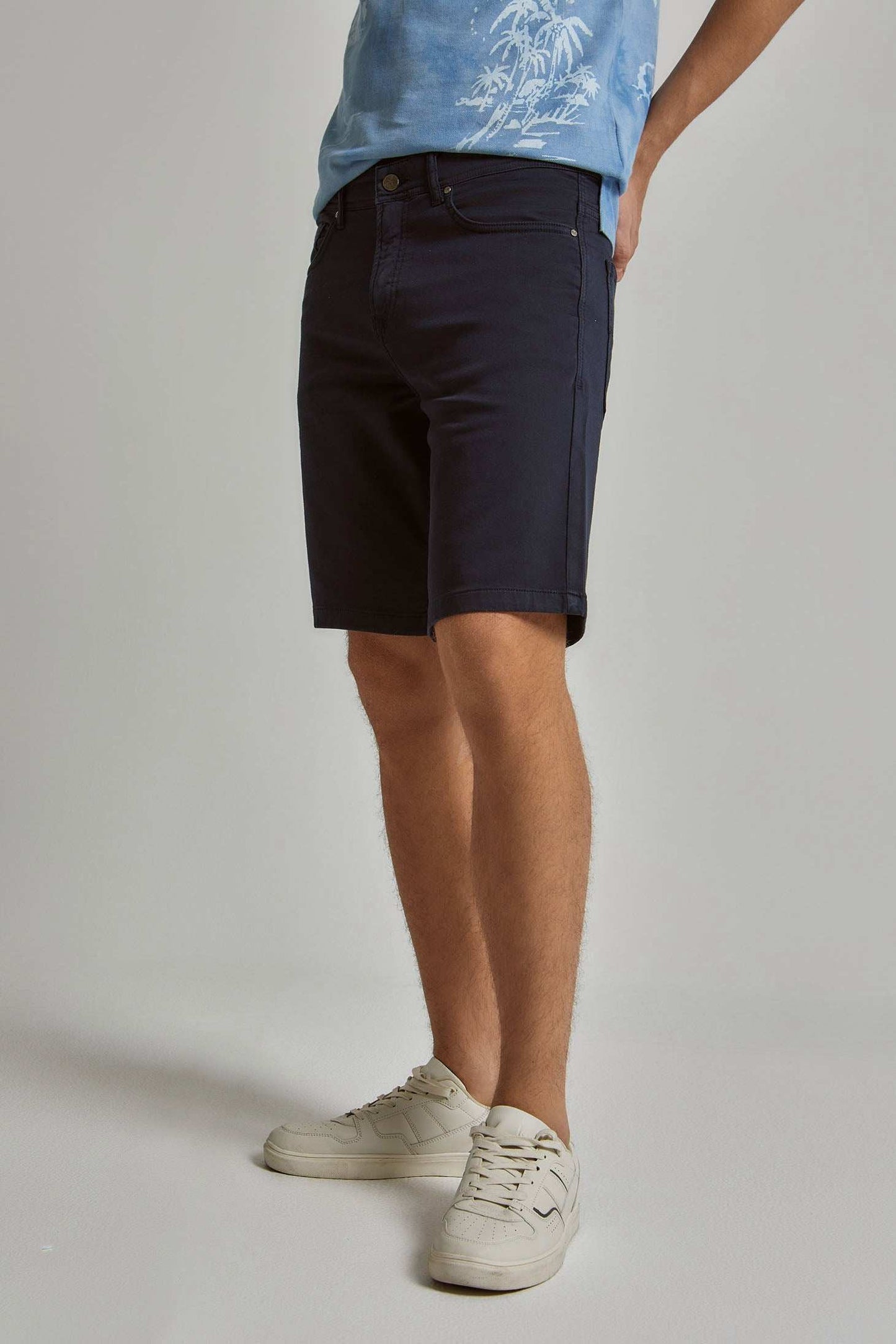 Men Slim Fit Shorts - Navy