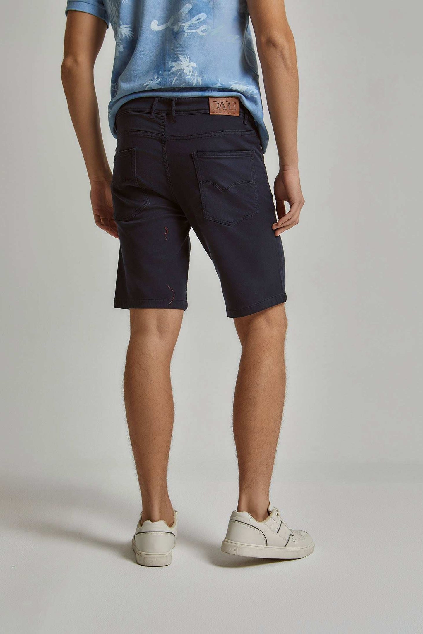 Men Slim Fit Shorts - Navy