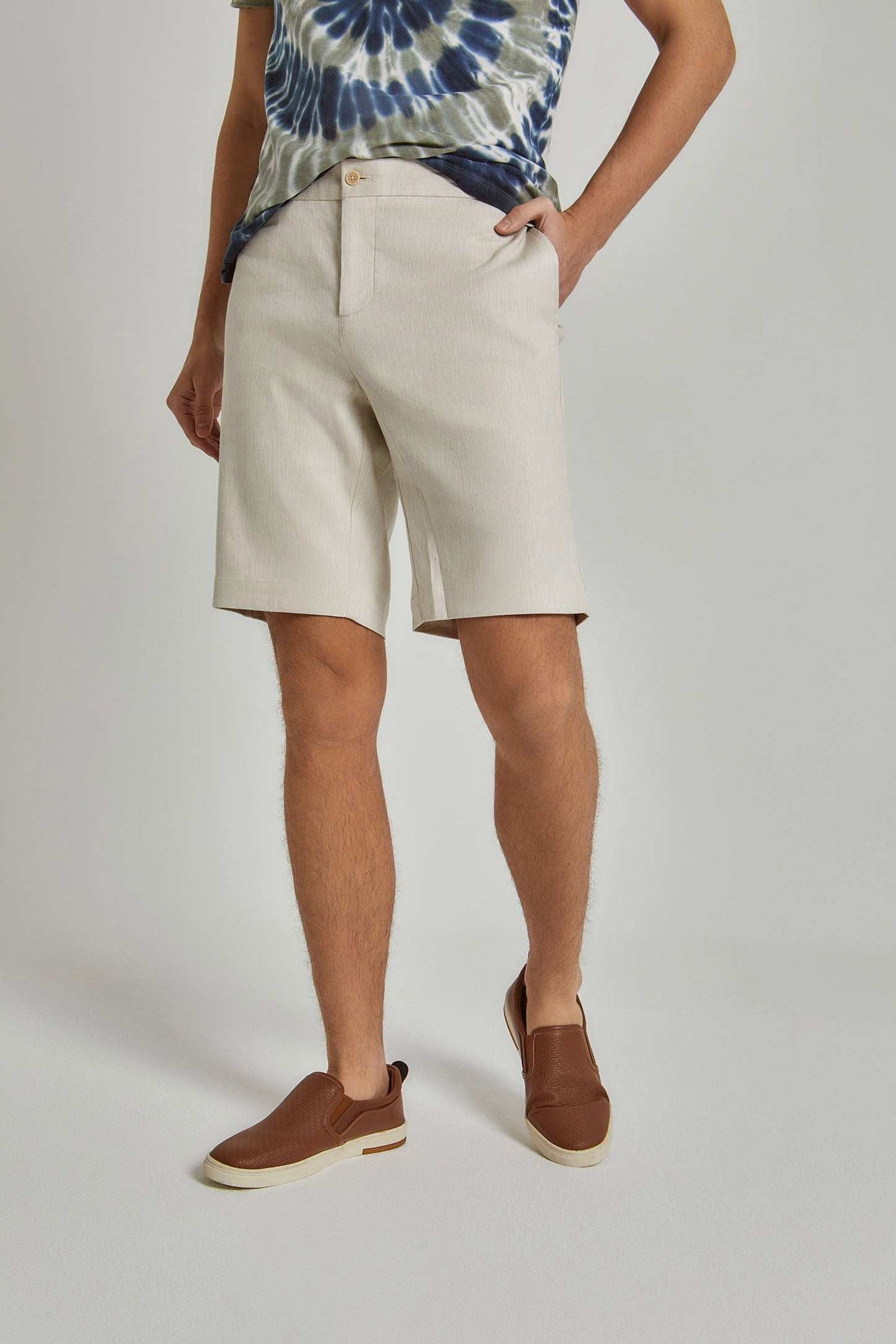 Men Regular Fit Shorts - Brown