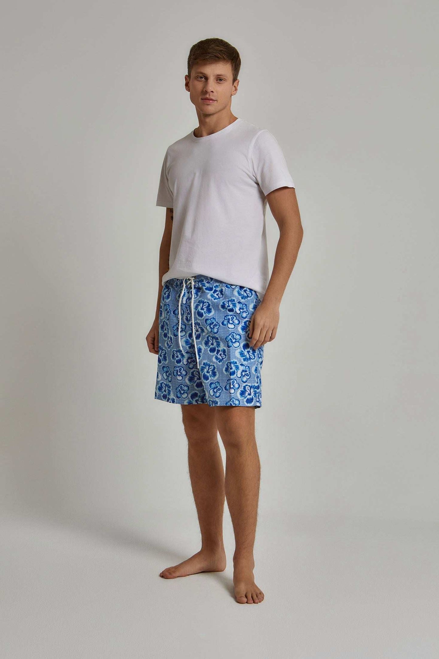Men Regular Fit Swimming Short - Printed Multicolorcolor