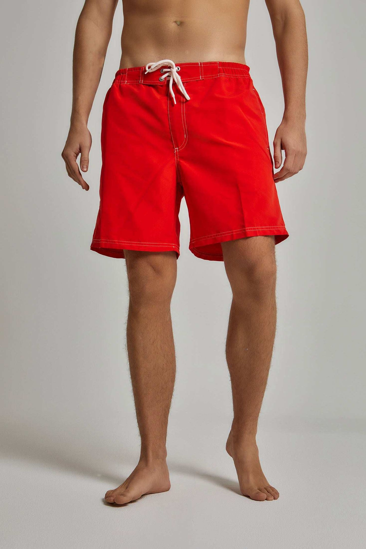 Men Regular Fit Swimming Short - Red