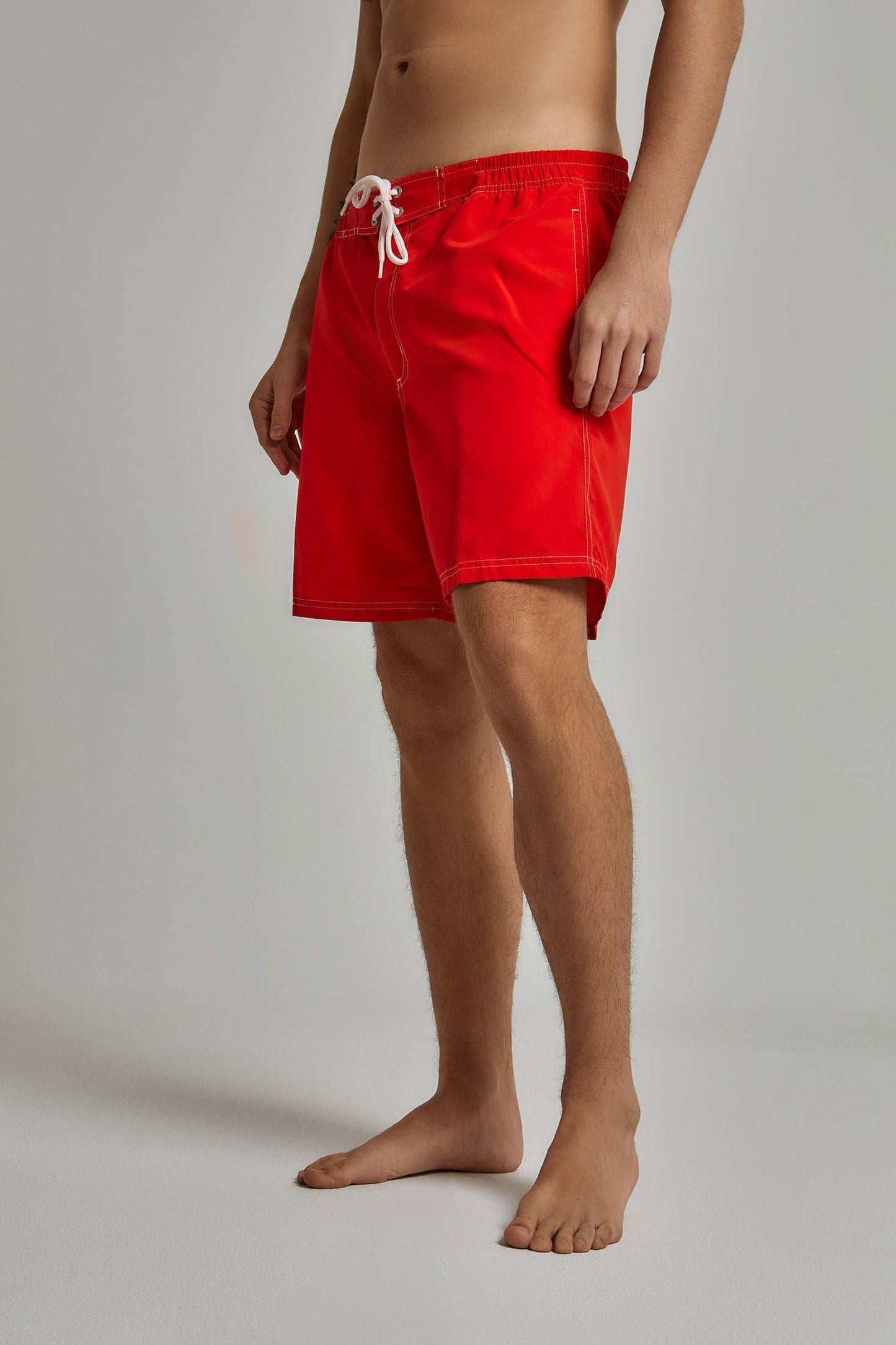 Men Regular Fit Swimming Short - Red