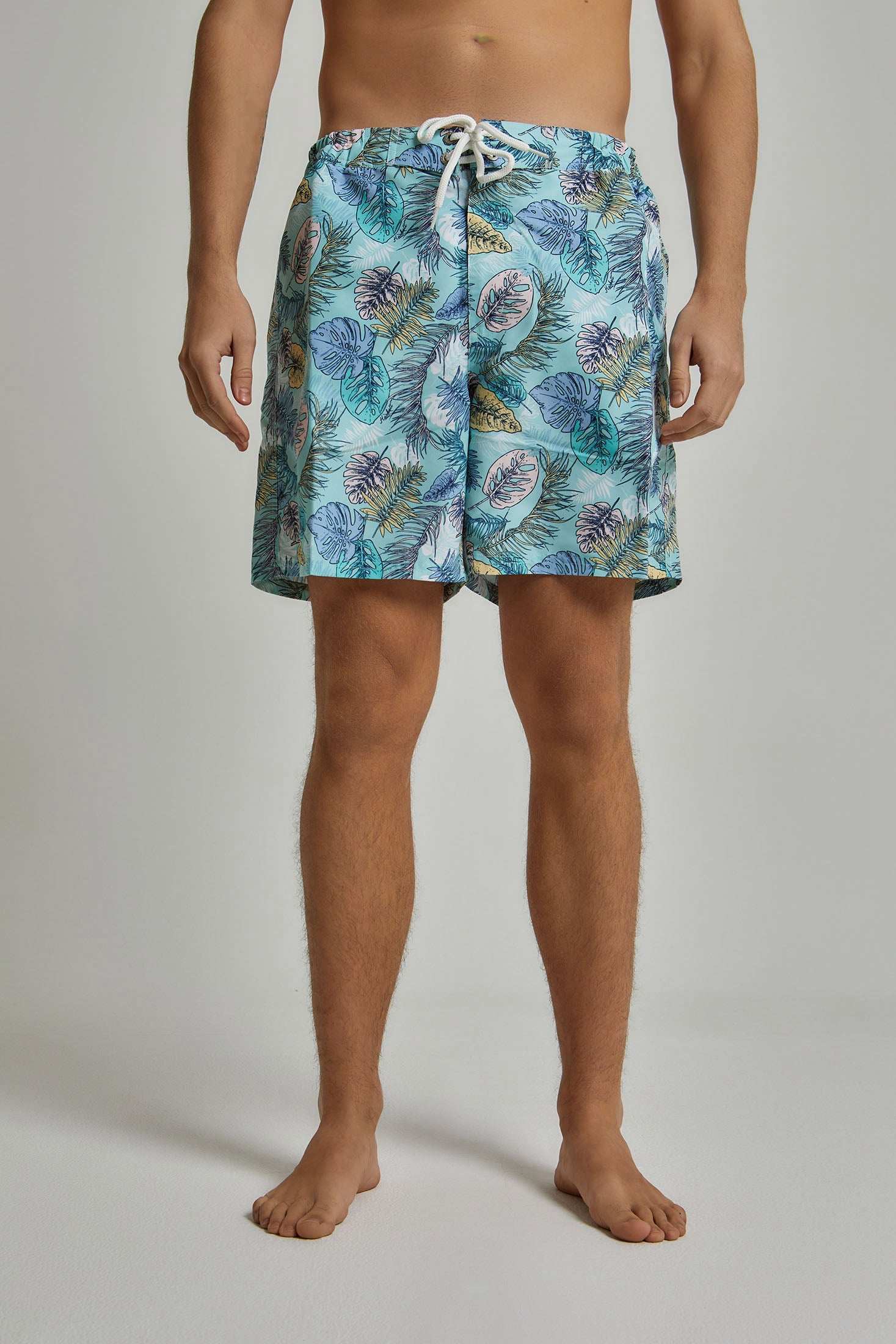 Men Regular Fit Swimming Short - Printed Multicolorcolor