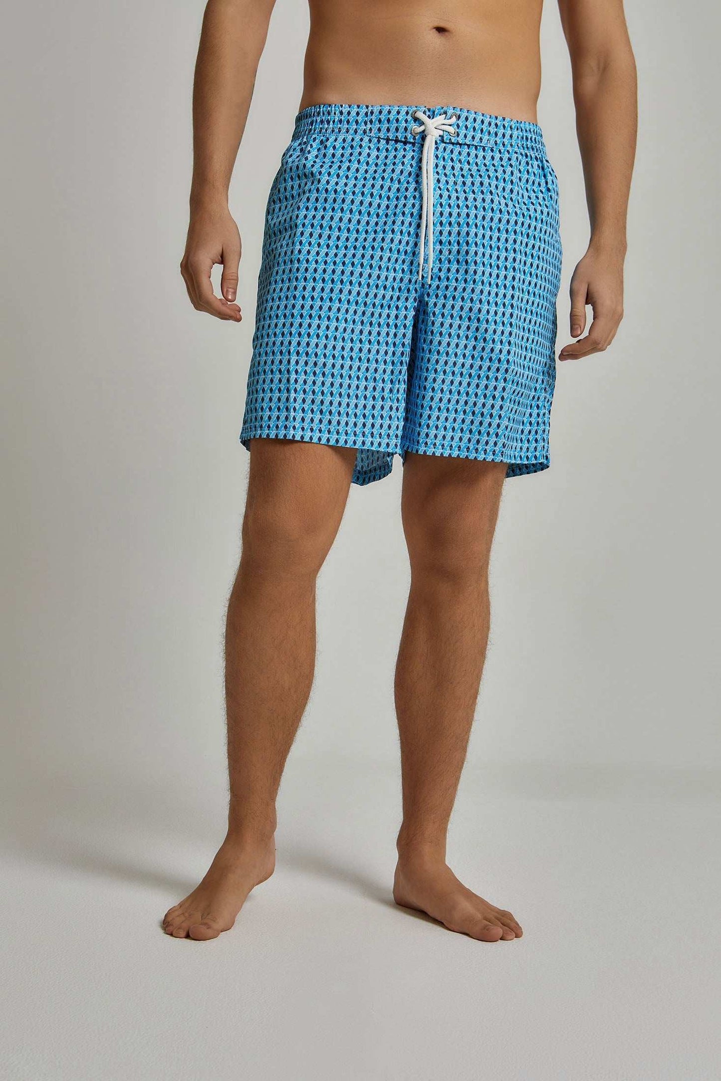 Men Regular Fit Swimming Short - Blue