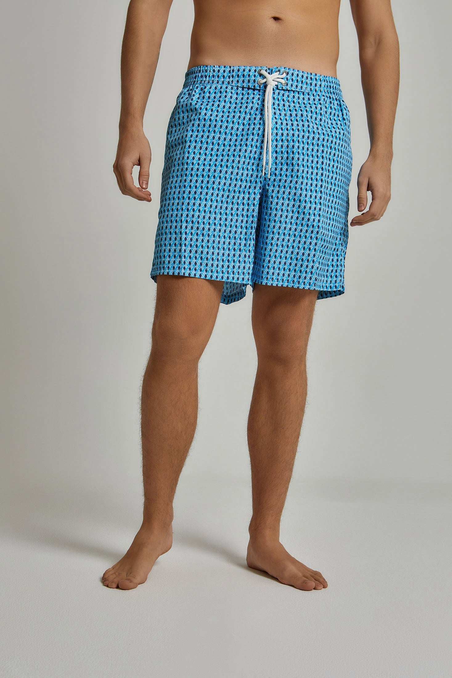Men Regular Fit Swimming Short - Blue