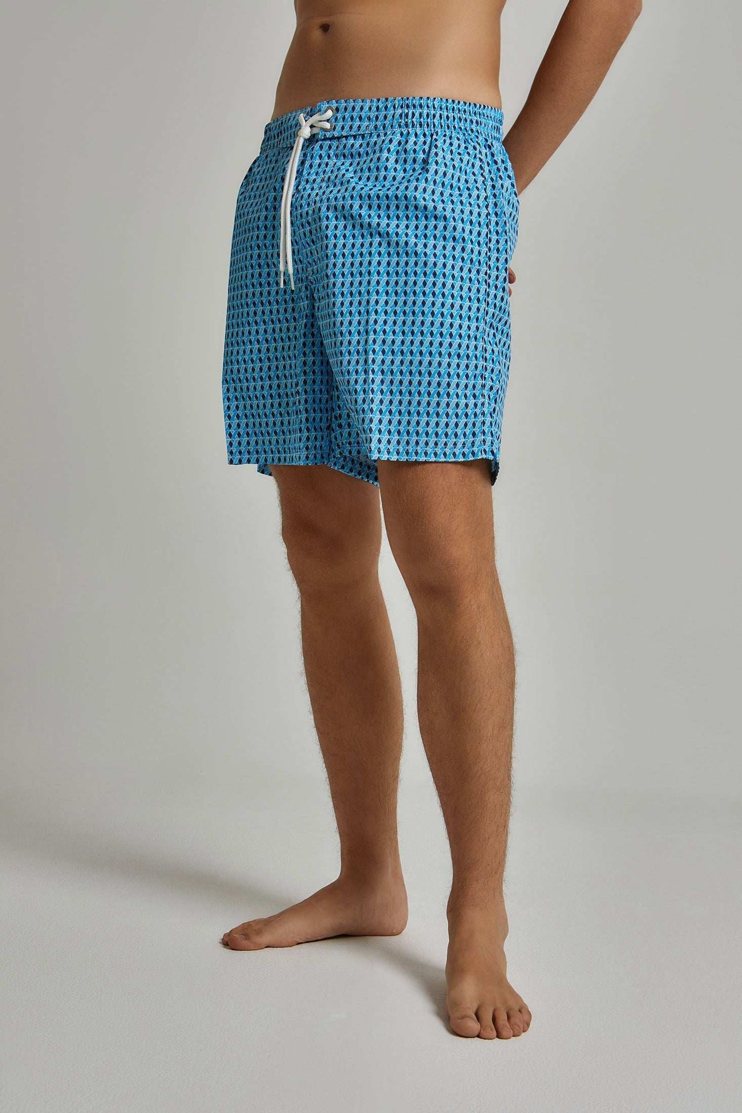 Men Regular Fit Swimming Short - Blue