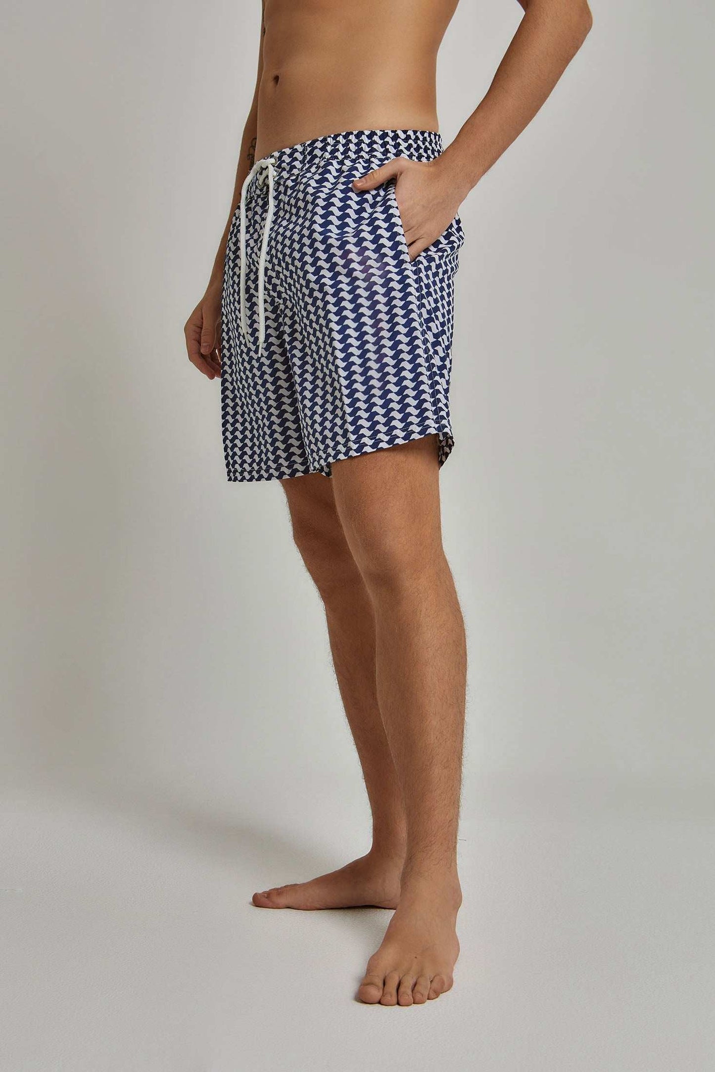 Men Regular Fit Swimming Short - Multicolorcolor