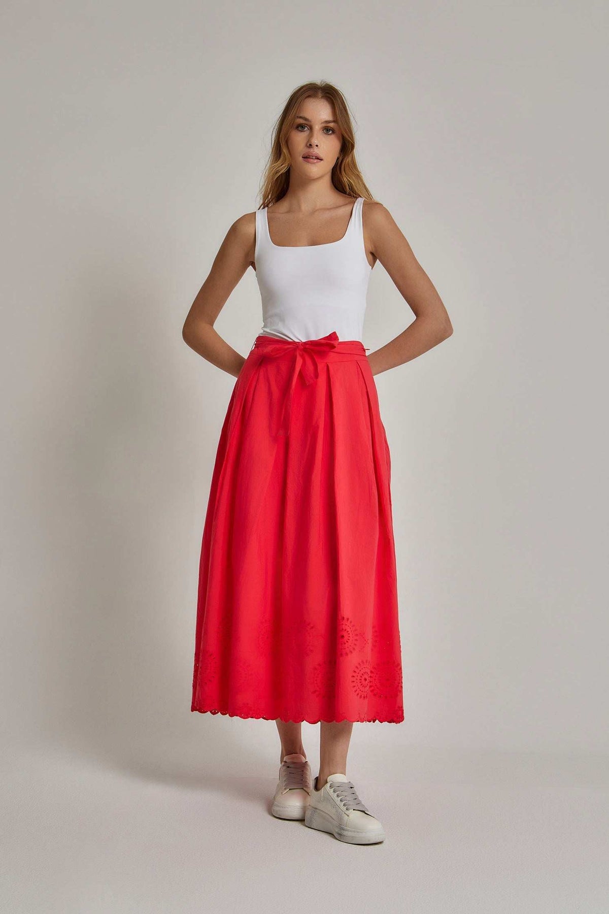 Women Regular Fit Skirt - Red