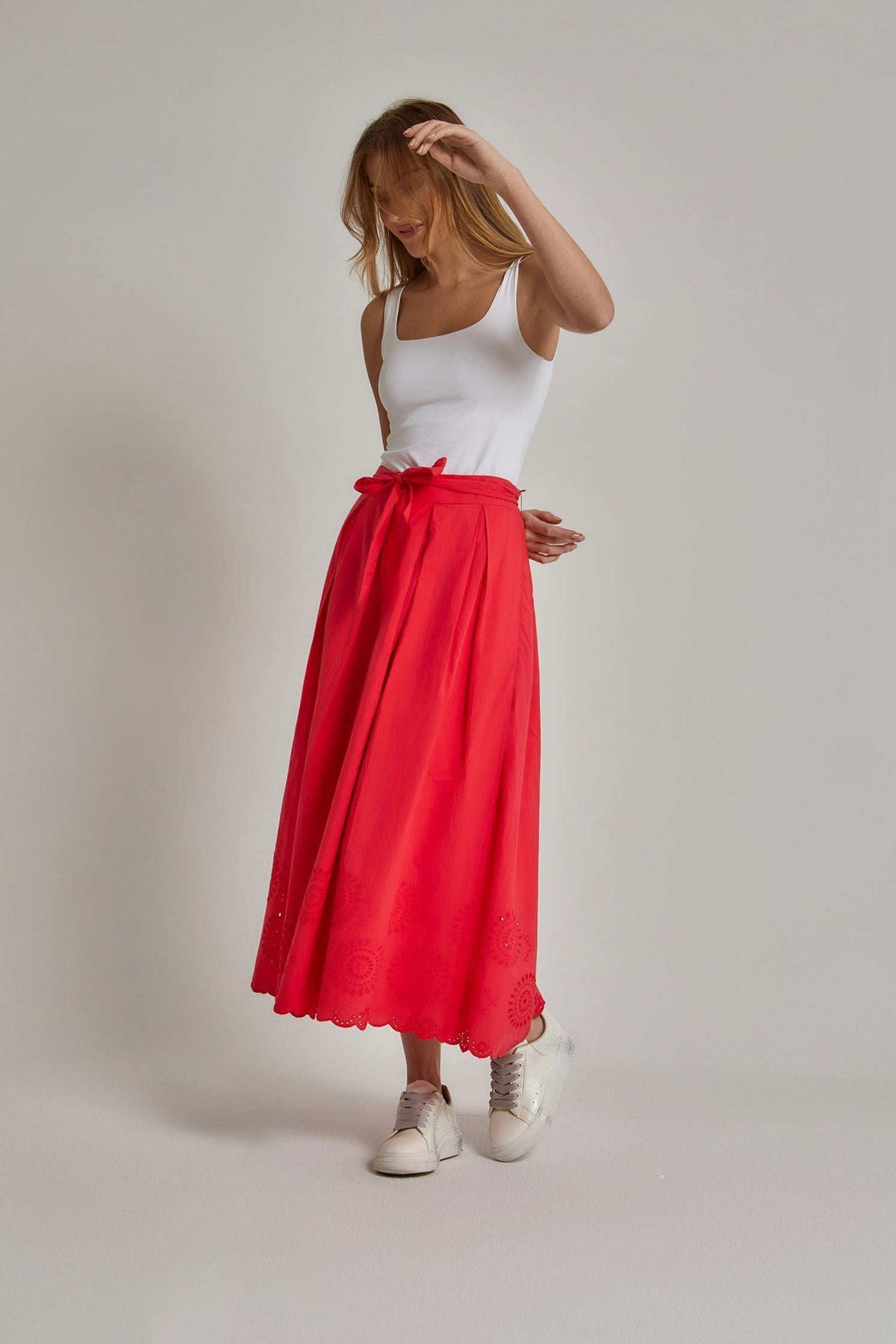 Women Regular Fit Skirt - Red