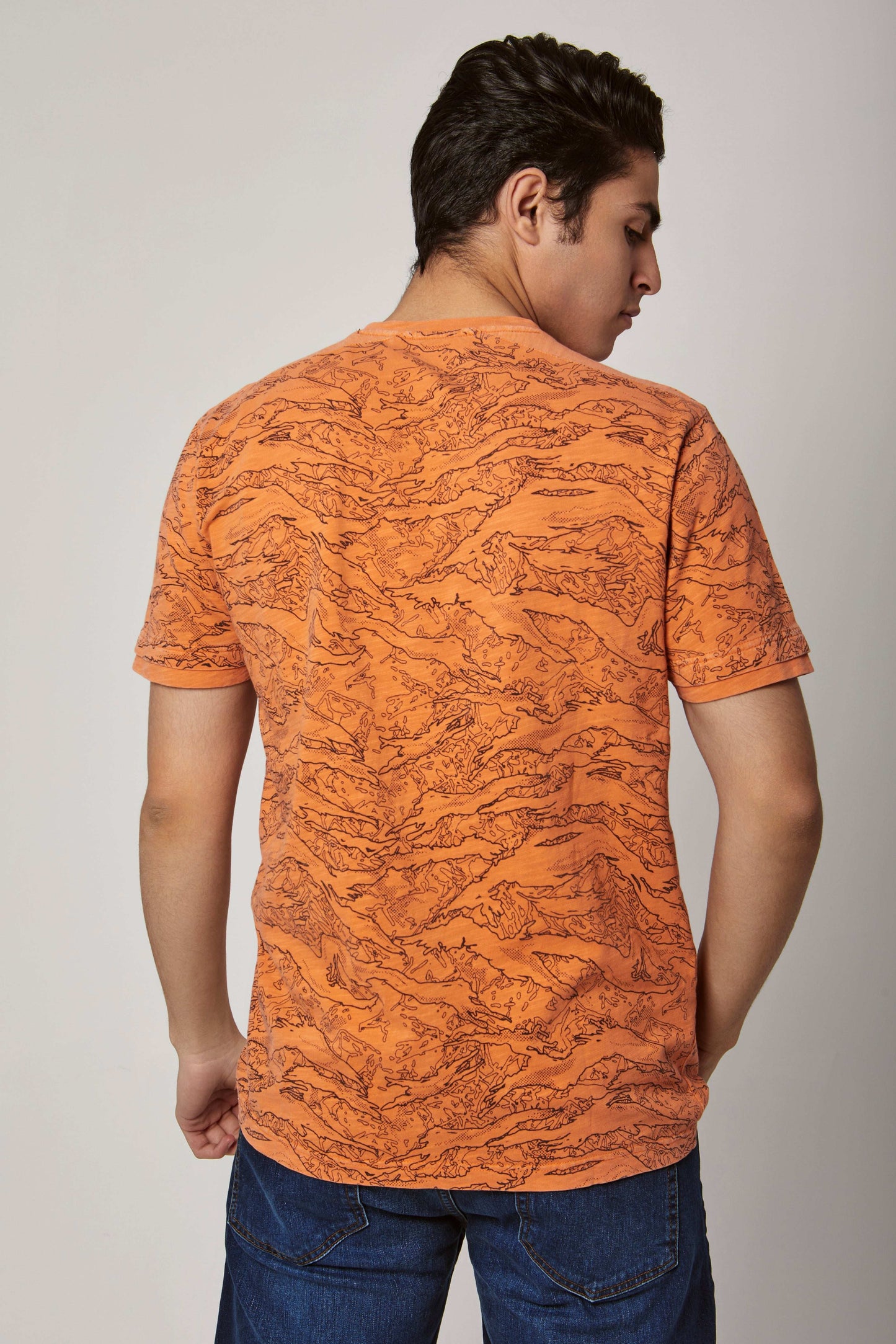 Men Regular Fit T-Shirt - Orange