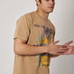 Men Regular Fit T-Shirt - Brown
