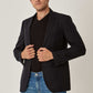 Men Slim Fit Blazer - Black