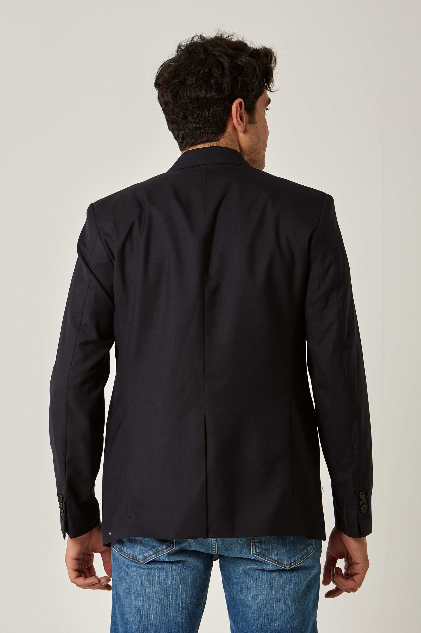 Men Slim Fit Blazer - Black