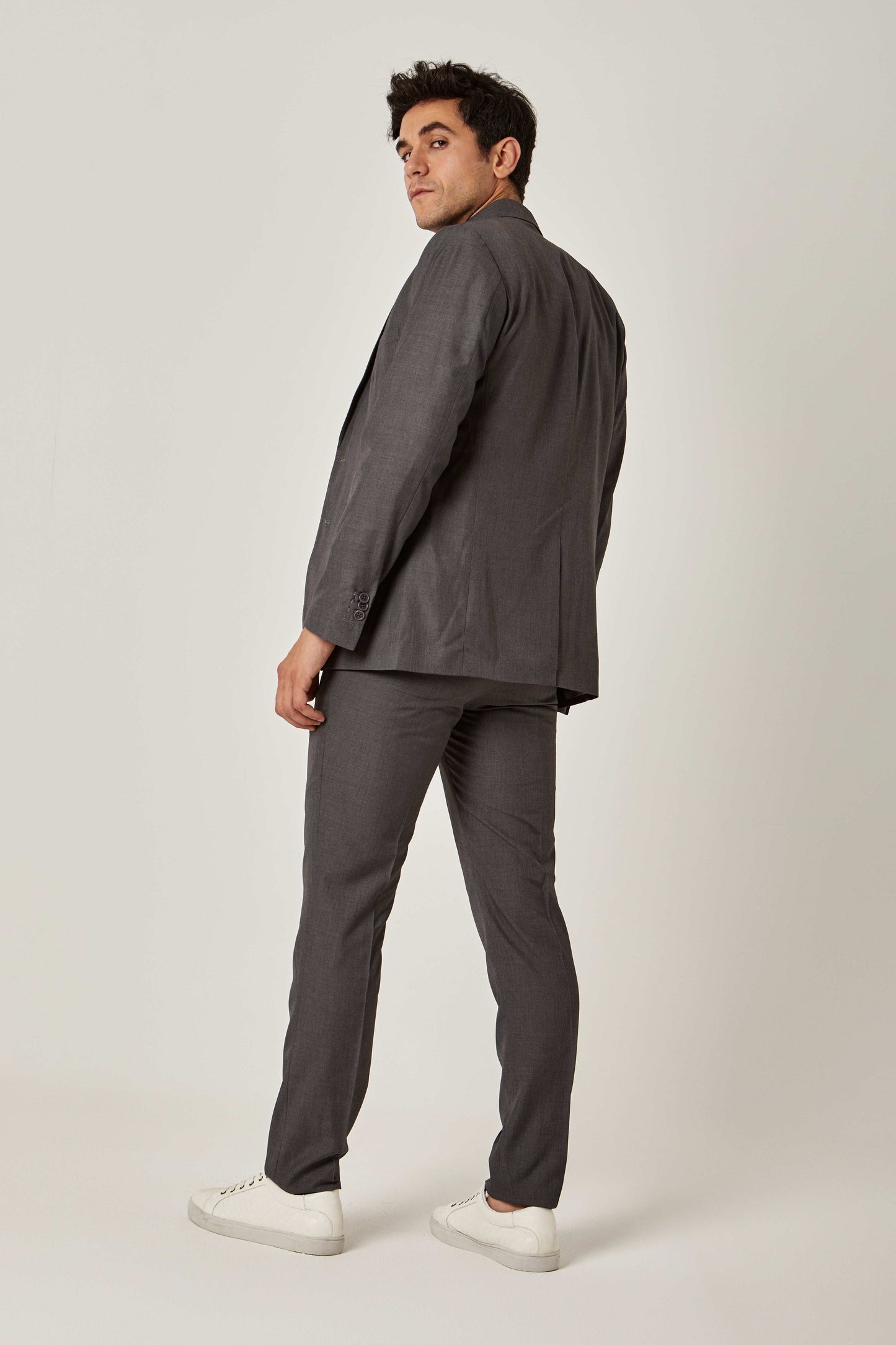 Men Slim Fit Blazer - Grey