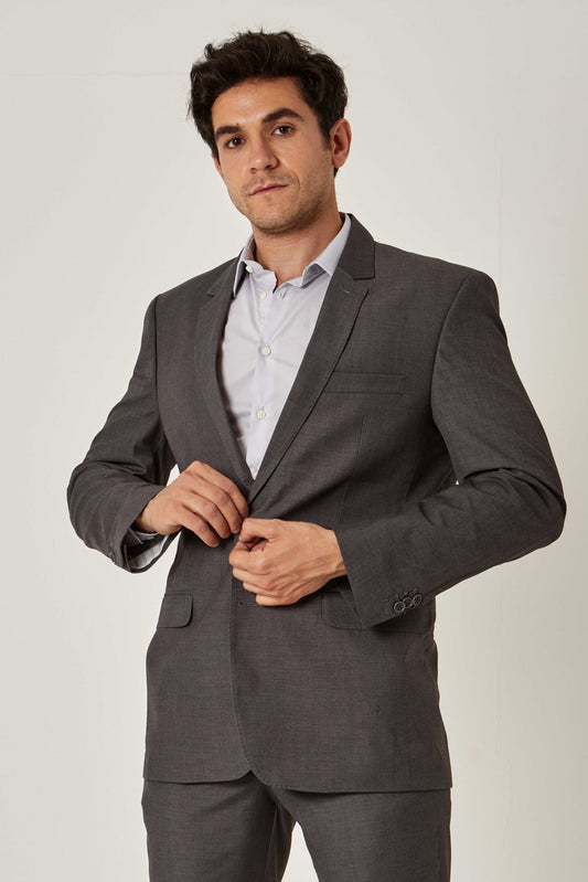 Men Regular Fit Blazer - Grey