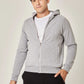 Men Regular Fit Sweat Jacket - Grey