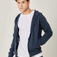 Men Regular Fit Sweat Jacket - Black