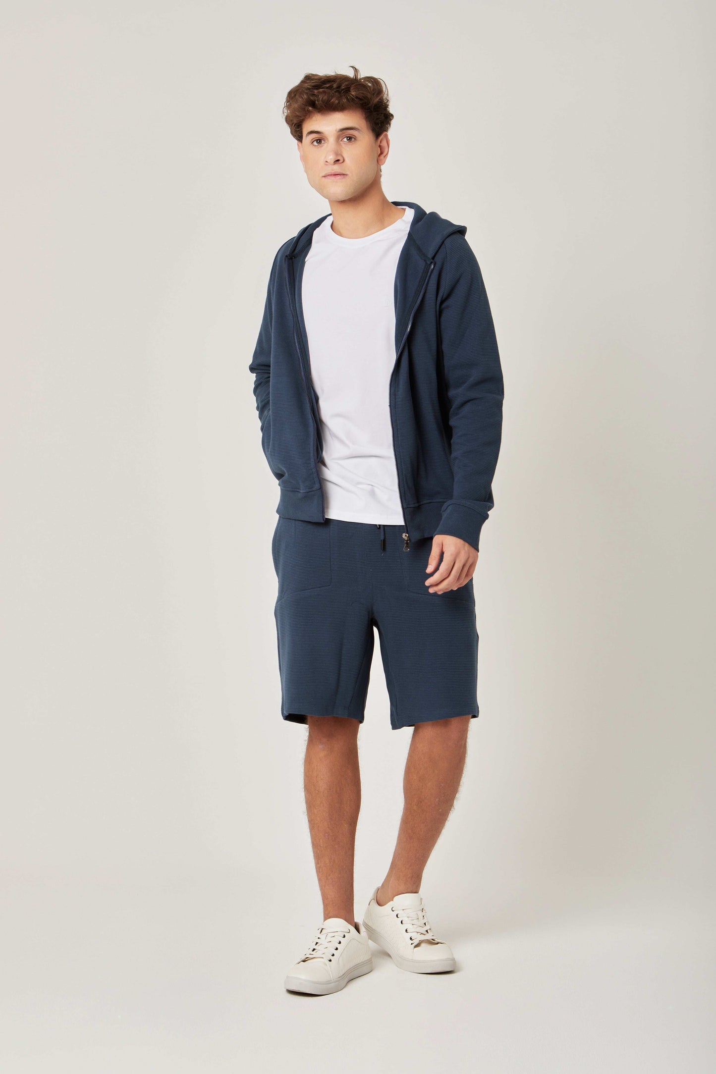 Men Regular Fit Sweat Jacket - Black