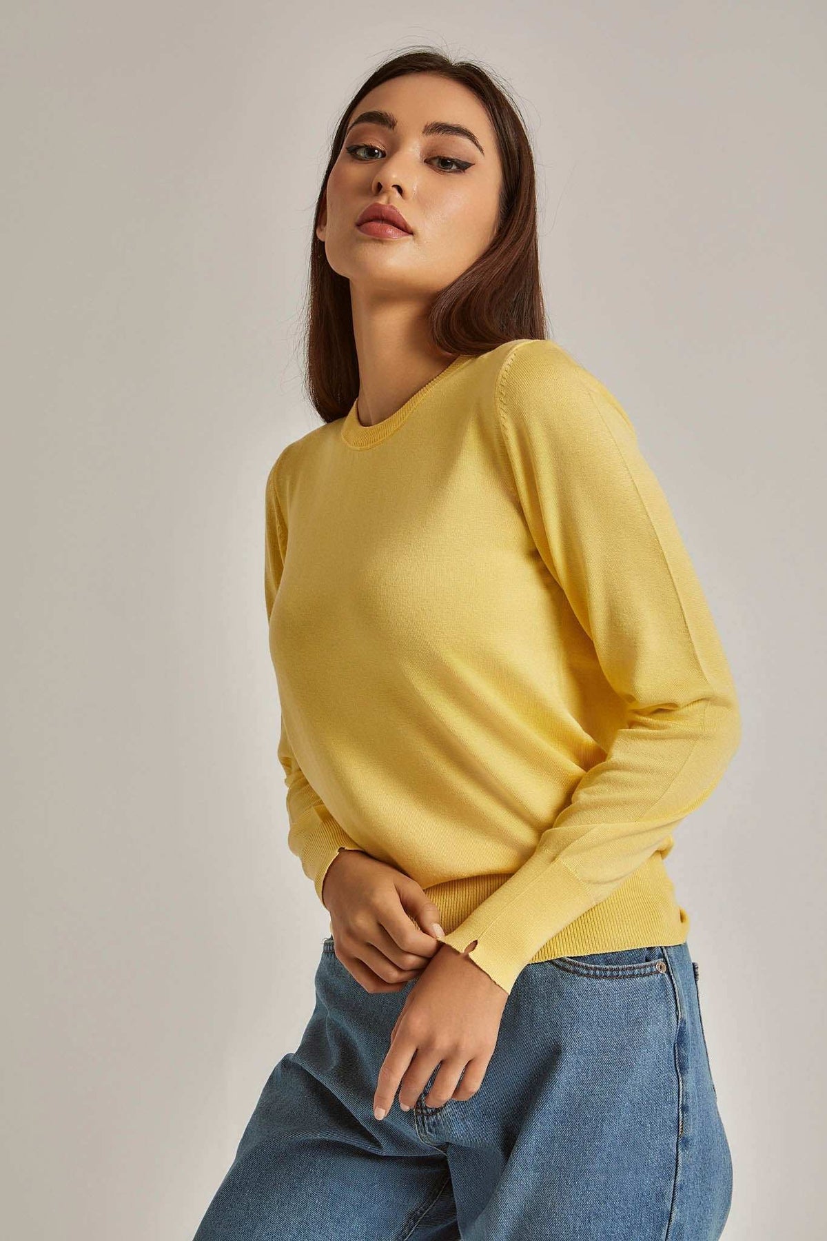 Women Regular Fit Pullover -  Yellow