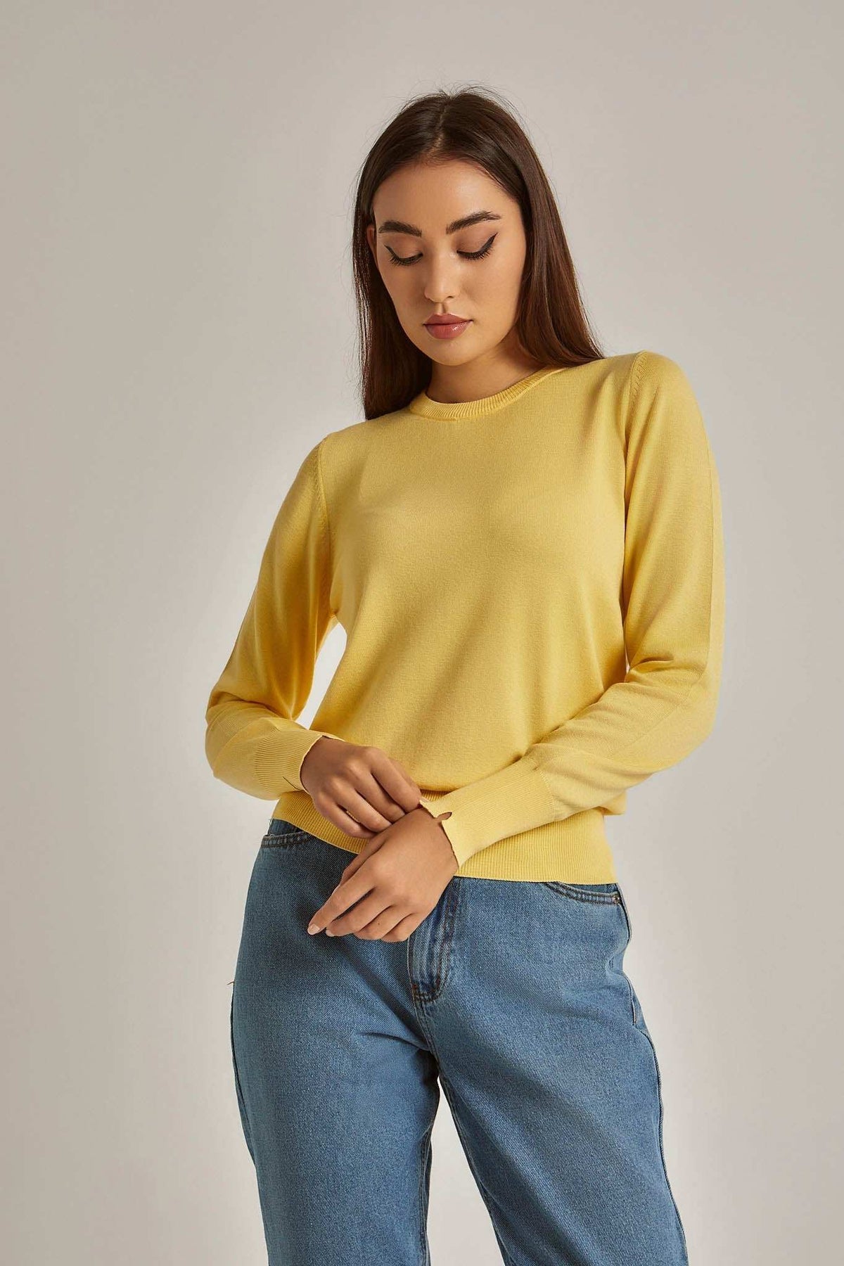 Women Regular Fit Pullover -  Yellow