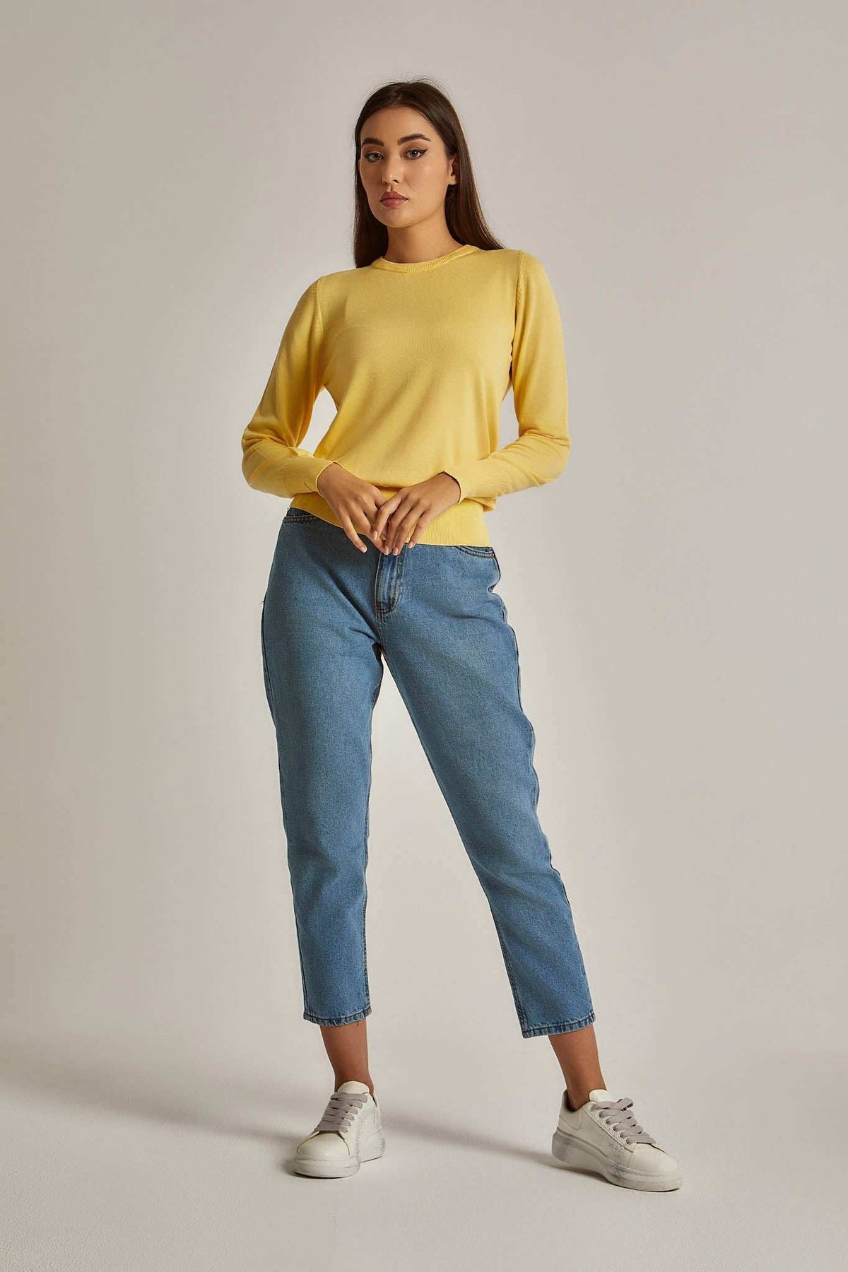 Women Regular Fit Pullover -  Yellow