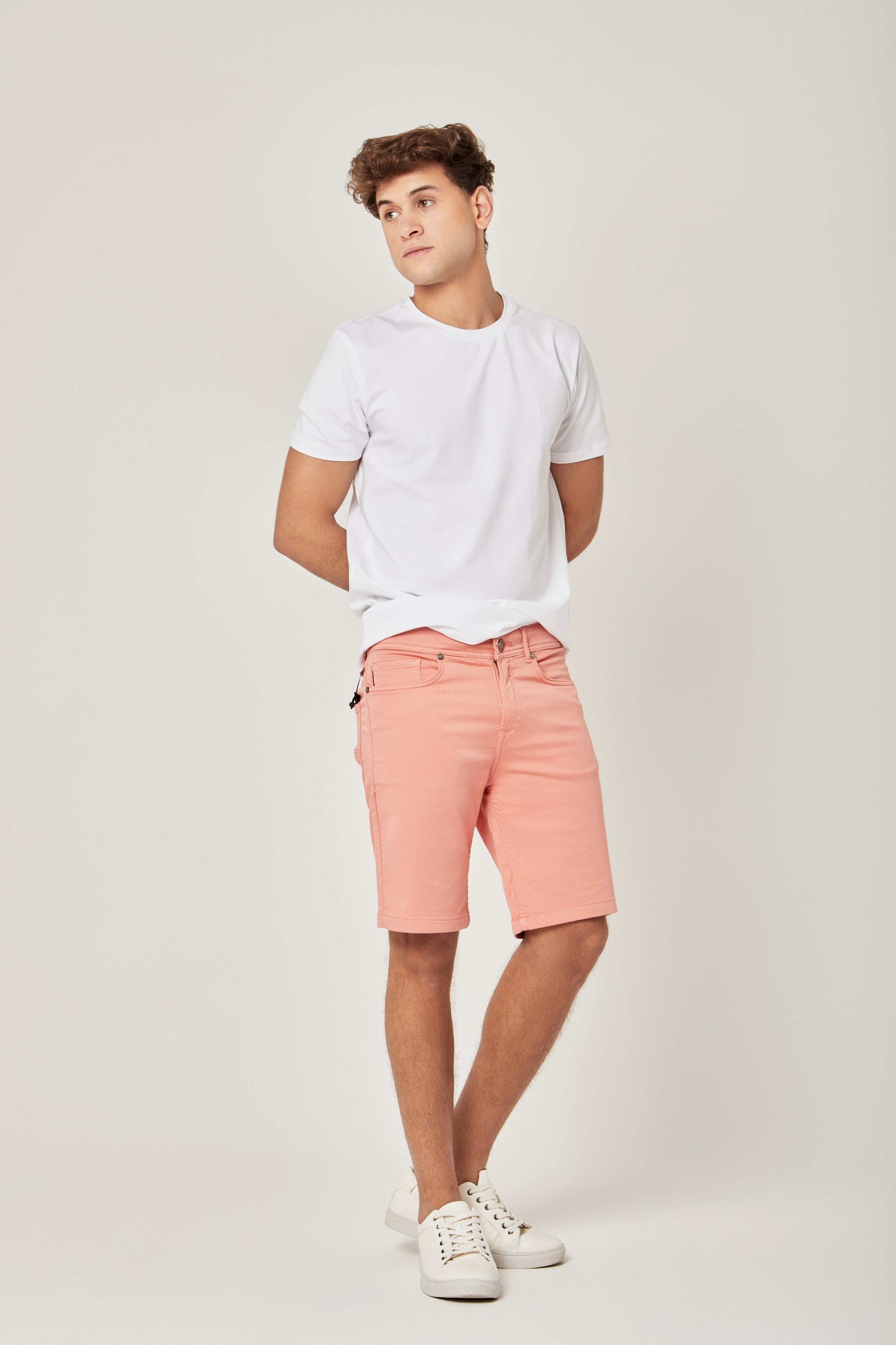 Men Regular Fit Bermuda - Pink