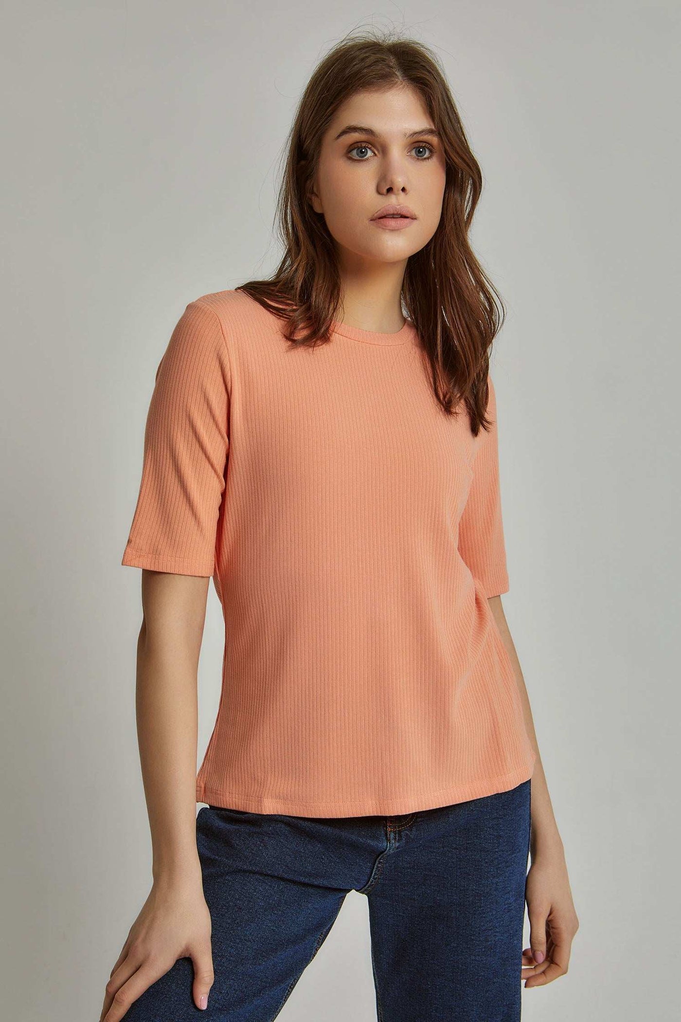 Women Regular Fit T-Shirt - Dragon Orange