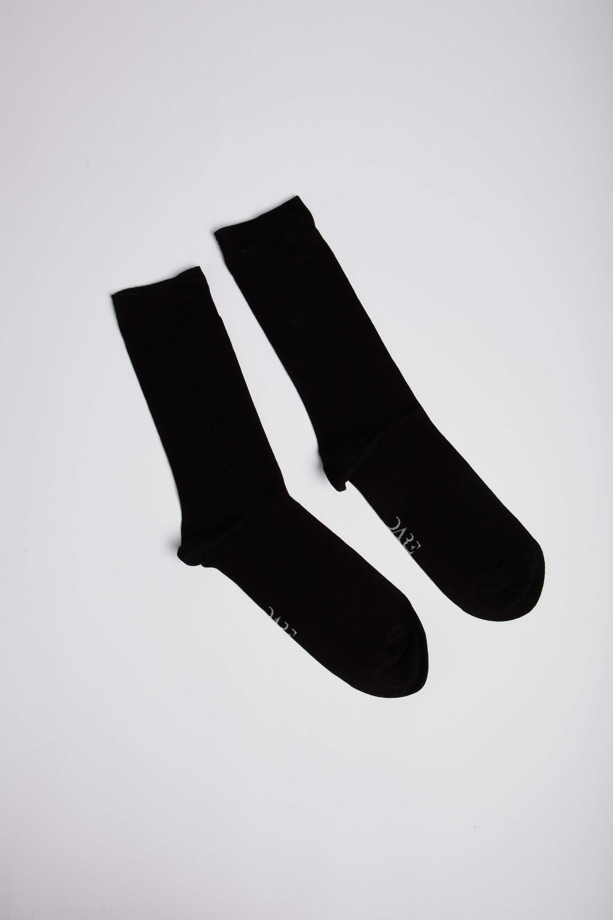 Men Socks Classic Cotton Plain Crew Black