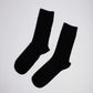 Men Socks Classic Cotton Plain Crew Black