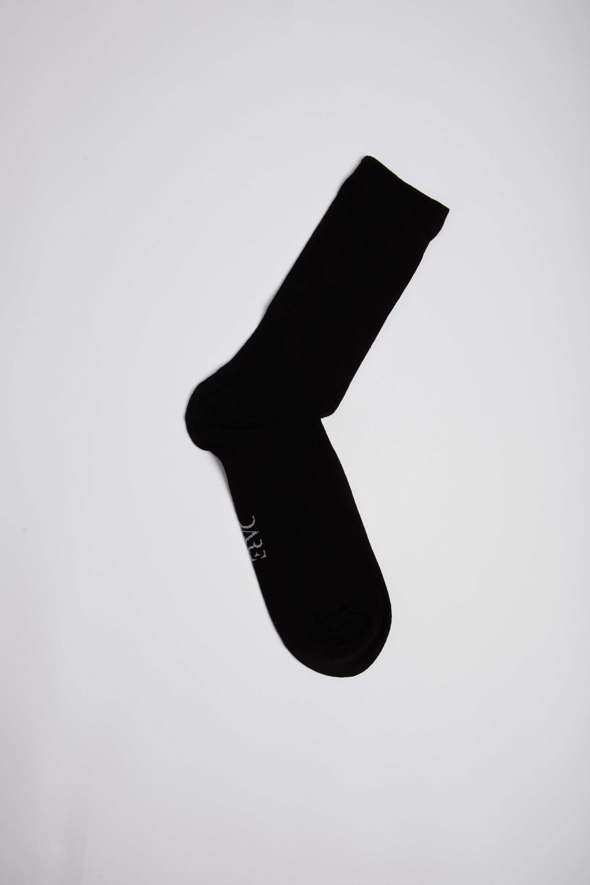Men Socks Classic Cotton Plain Crew Black