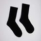 Men Socks Classic Cotton Plain Crew Black