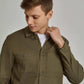 Men Regular Fit Over Shirt - Green