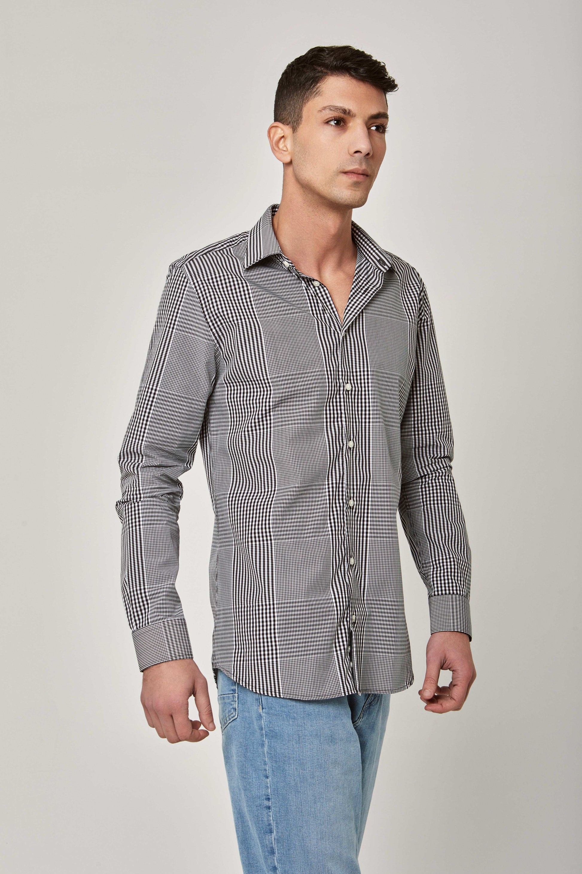 Men Slim Fit Shirt - Black