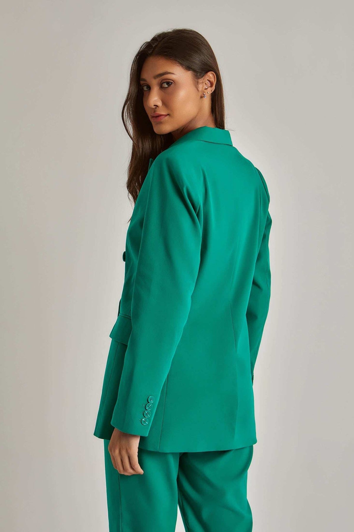 Women Regular Fit Blazer - Green