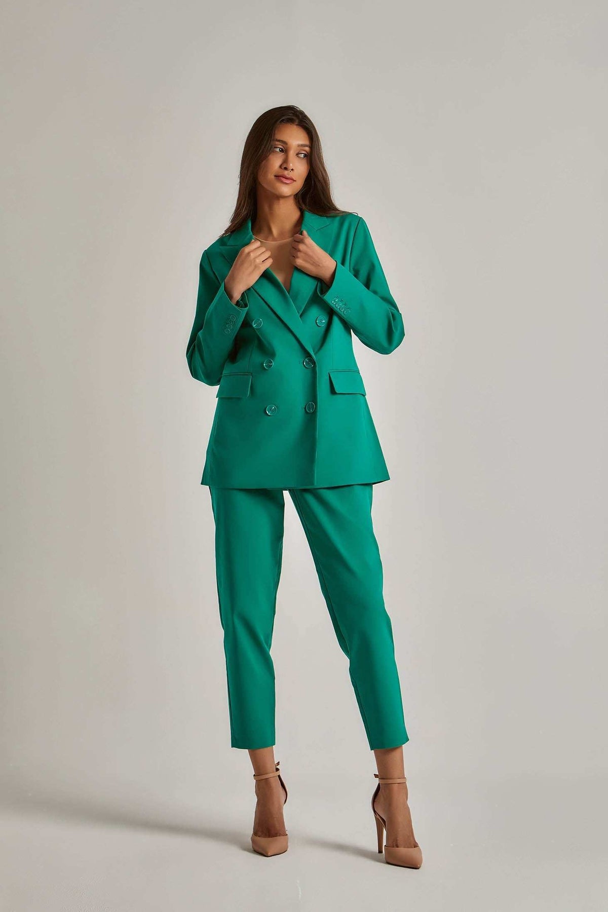 Women Regular Fit Blazer - Green